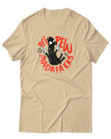 T-Shirt Αντρικό - Pew Pew Llama - Color Thumbnail Μπεζ