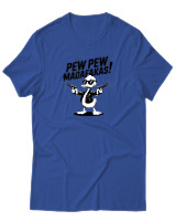 T-Shirt Αντρικό - Pew Pew Madafakas - Color Thumbnail Μπλε Ρουά