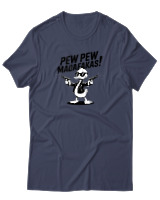 T-Shirt Αντρικό - Pew Pew Madafakas - Color Thumbnail Μπλε Γκρι
