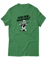 T-Shirt Αντρικό - Pew Pew Madafakas - Color Thumbnail Πράσινο