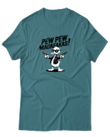T-Shirt Αντρικό - Pew Pew Madafakas - Color Thumbnail Μπλε Πράσινο