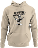 Φούτερ με κουκούλα - Pew Pew Madafakas - Color Thumbnail Μπέζ