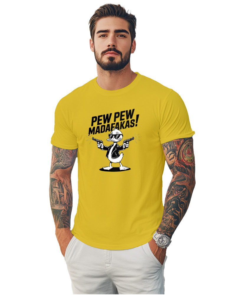 T-Shirt Αντρικό - Pew Pew Madafakas - Image 1