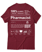 T-Shirt Unisex - Pharmacist - Color Thumbnail Σκούρο Κόκκινο