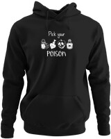 Φούτερ με κουκούλα - Pick Your Poison - Color Thumbnail Μαύρο