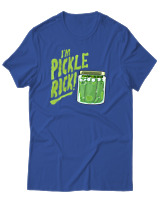 T-Shirt Αντρικό - Pickle Rick Jar - Color Thumbnail Μπλε Ρουά