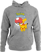 Φούτερ με κουκούλα - Pikachu Ball - Color Thumbnail Γκρι Μελανζέ