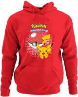 Φούτερ με κουκούλα - Pikachu Ball - Color Thumbnail Κόκκινο