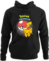 Φούτερ με κουκούλα - Pikachu Ball - Color Thumbnail Μαύρο