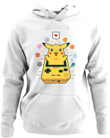 Φούτερ με κουκούλα - Pikachu Game Boy - Color Thumbnail ΄Ασπρο