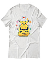 T-Shirt Αντρικό - Pikachu Game Boy - Color Thumbnail Άσπρο