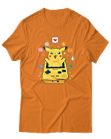 T-Shirt Αντρικό - Pikachu Game Boy - Color Thumbnail Πορτοκαλί