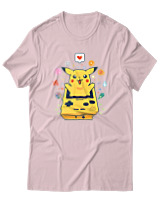 T-Shirt Αντρικό - Pikachu Game Boy - Color Thumbnail Απαλό Ροζ