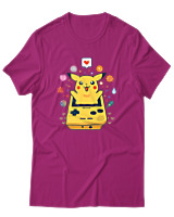 T-Shirt Αντρικό - Pikachu Game Boy - Color Thumbnail Φουξια