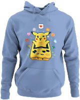 Φούτερ με κουκούλα - Pikachu Game Boy - Color Thumbnail Blue Carolina