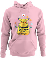 Φούτερ με κουκούλα - Pikachu Game Boy - Color Thumbnail Pink