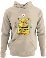 Φούτερ με κουκούλα - Pikachu Game Boy - Color Thumbnail Μπέζ