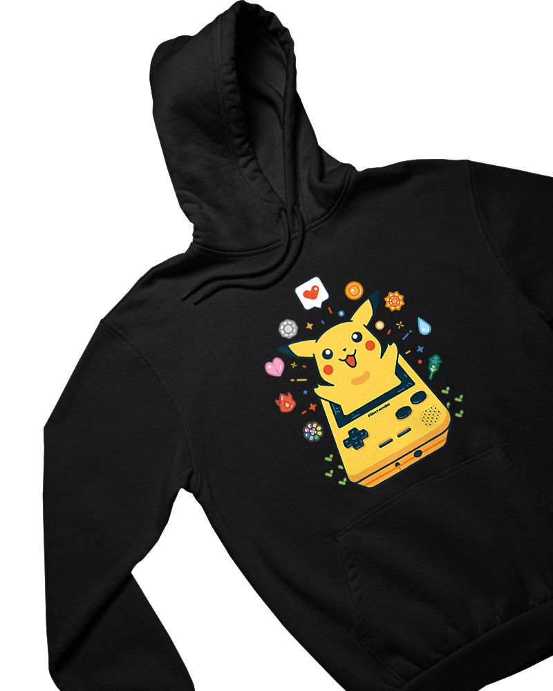 Φούτερ με κουκούλα - Pikachu Game Boy - Image 1