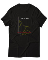 T-Shirt Αντρικό - Pikachu Minimal - Color Thumbnail Μαύρο
