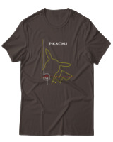 T-Shirt Αντρικό - Pikachu Minimal - Color Thumbnail Καφέ