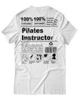 T-Shirt Αντρικό - Pilates Instructor - Color Thumbnail Άσπρο