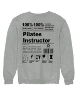 Φούτερ χωρίς κουκούλα - Pilates Instructor - Color Thumbnail Γκρι Μελανζέ