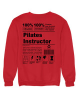 Φούτερ χωρίς κουκούλα - Pilates Instructor - Color Thumbnail Κόκκινο