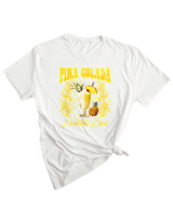 T-Shirt Woman Fashion Γυναικείο - Pina Colada - Color Thumbnail WHITE