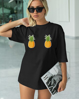 T-Shirt Classic - Pineapples Tits - Color Thumbnail BLACK