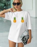 T-Shirt Classic - Pineapples Tits - Color Thumbnail WHITE