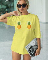 T-Shirt Classic - Pineapples Tits - Color Thumbnail LIGHT YELLOW