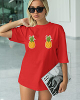 T-Shirt Classic - Pineapples Tits - Color Thumbnail RED