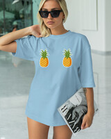T-Shirt Classic - Pineapples Tits - Color Thumbnail SKY BLUE