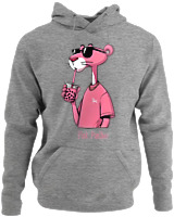 Φούτερ με κουκούλα - Pink Panther - Color Thumbnail Γκρι Μελανζέ