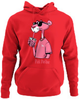 Φούτερ με κουκούλα - Pink Panther - Color Thumbnail Κόκκινο