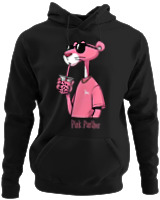 Φούτερ με κουκούλα - Pink Panther - Color Thumbnail Μαύρο
