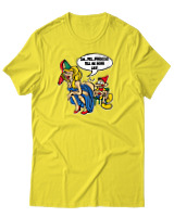 T-Shirt Αντρικό - Pinoccio Tell Me More Lies - Color Thumbnail Κίτρινο