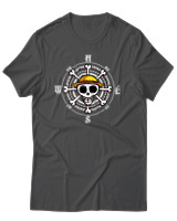 T-Shirt Unisex - Pirate Compass - Color Thumbnail Ανθρακί