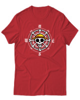 T-Shirt Unisex - Pirate Compass - Color Thumbnail Κόκκινο