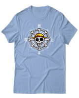 T-Shirt Unisex - Pirate Compass - Color Thumbnail Γαλάζιο