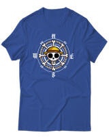 T-Shirt Unisex - Pirate Compass - Color Thumbnail Μπλε Ρουά