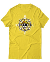 T-Shirt Unisex - Pirate Compass - Color Thumbnail Χρυσό Κίτρινο