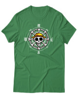 T-Shirt Unisex - Pirate Compass - Color Thumbnail Πράσινο