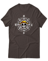 T-Shirt Unisex - Pirate Compass - Color Thumbnail Καφέ