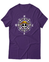 T-Shirt Unisex - Pirate Compass - Color Thumbnail Σκούρο Μωβ
