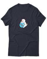 T-Shirt Αντρικό - Pisces Cat - Color Thumbnail Σκούρο Μπλε