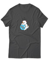 T-Shirt  Γυναικείο - Pisces Cat - Color Thumbnail Ανθρακί