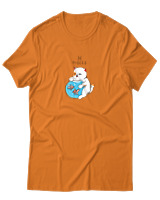 T-Shirt  Γυναικείο - Pisces Cat - Color Thumbnail Πορτοκαλί