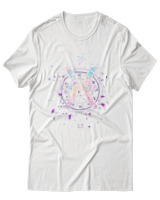 T-Shirt Αντρικό - Pisces Colorfull - Color Thumbnail Άσπρο