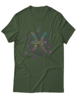 T-Shirt Αντρικό - Pisces Colorfull - Color Thumbnail Κυπαρισσί